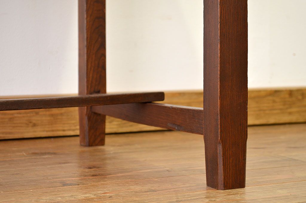 アンティーク家具　古い木のシンプルな平机(テーブル)