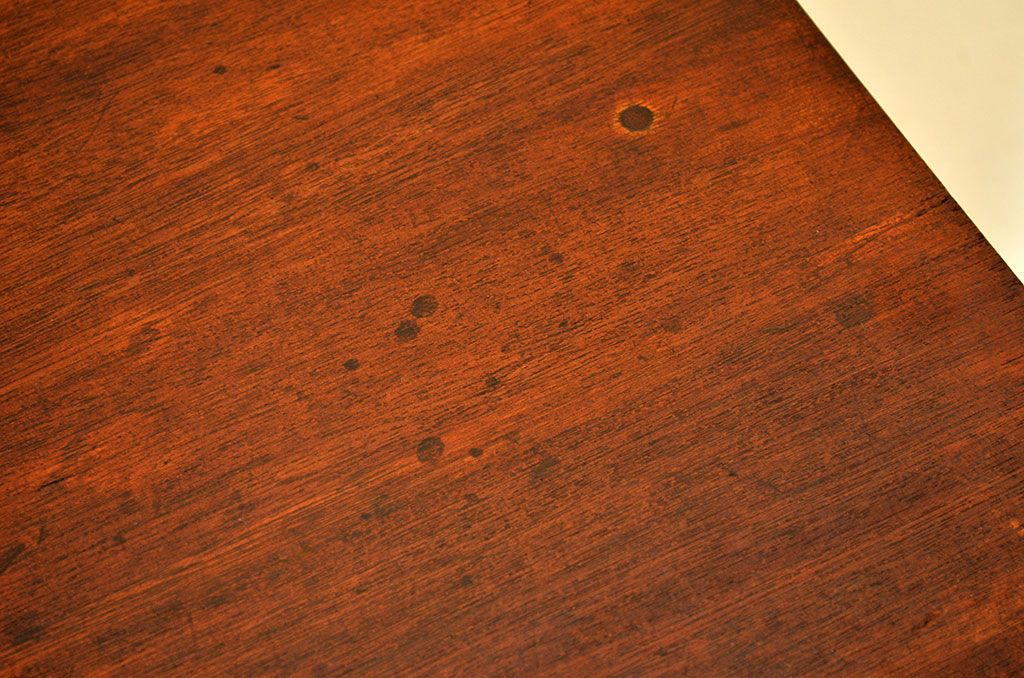 アンティーク家具　古い木のシンプルなアンティーク平机(テーブル)
