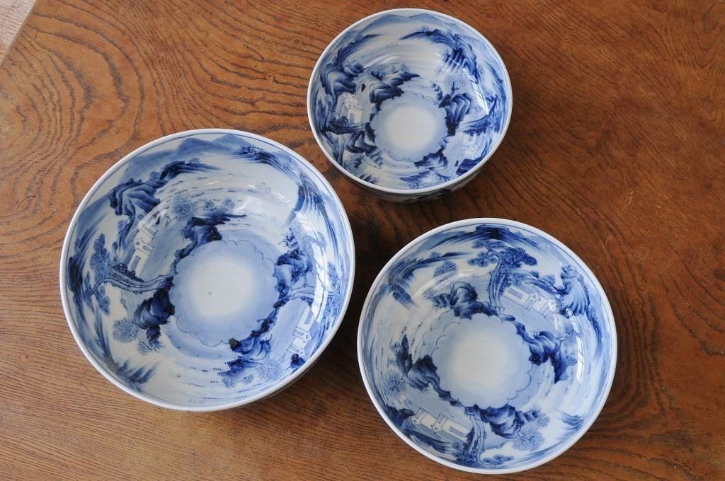 アンティーク雑貨　明治時代の古い三つ鉢　お皿