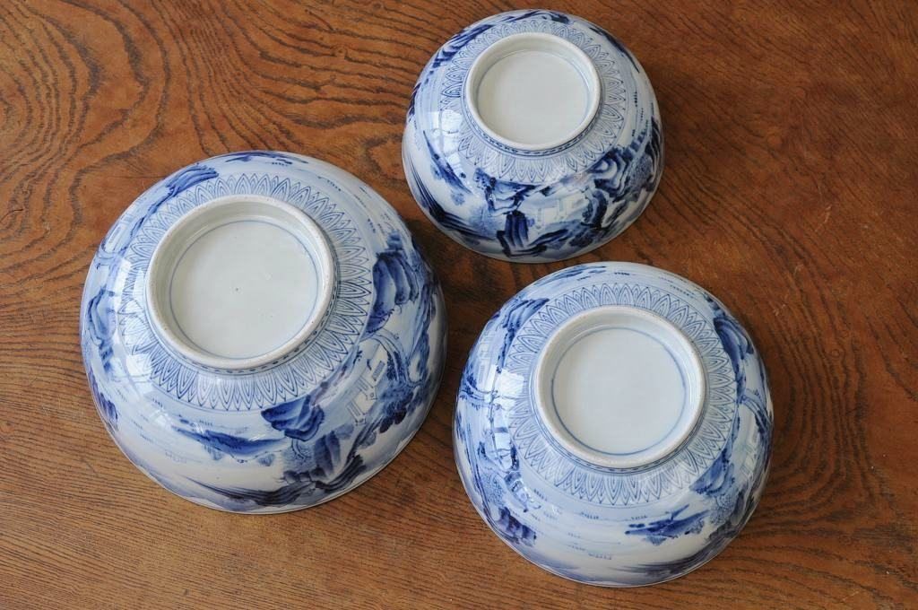アンティーク雑貨　明治時代の古い三つ鉢　お皿