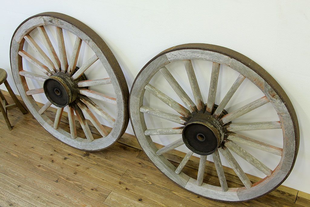 アンティーク雑貨 アンティーク 古い大八車 鉄車輪 数量1個 | ラフジュ工房