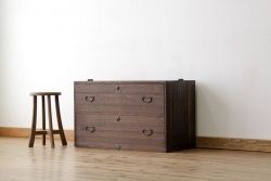 アンティーク家具　古い木の2杯引き出し時代箪笥アンティークローボード?