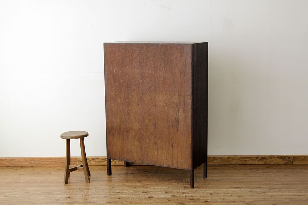 アンティーク家具　古民具・骨董　1960年代ナラ材大型カードケース(引き出し・ドロワー、図書館、図書室)