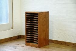 極上美品!古い欅材のシンプルな書類棚