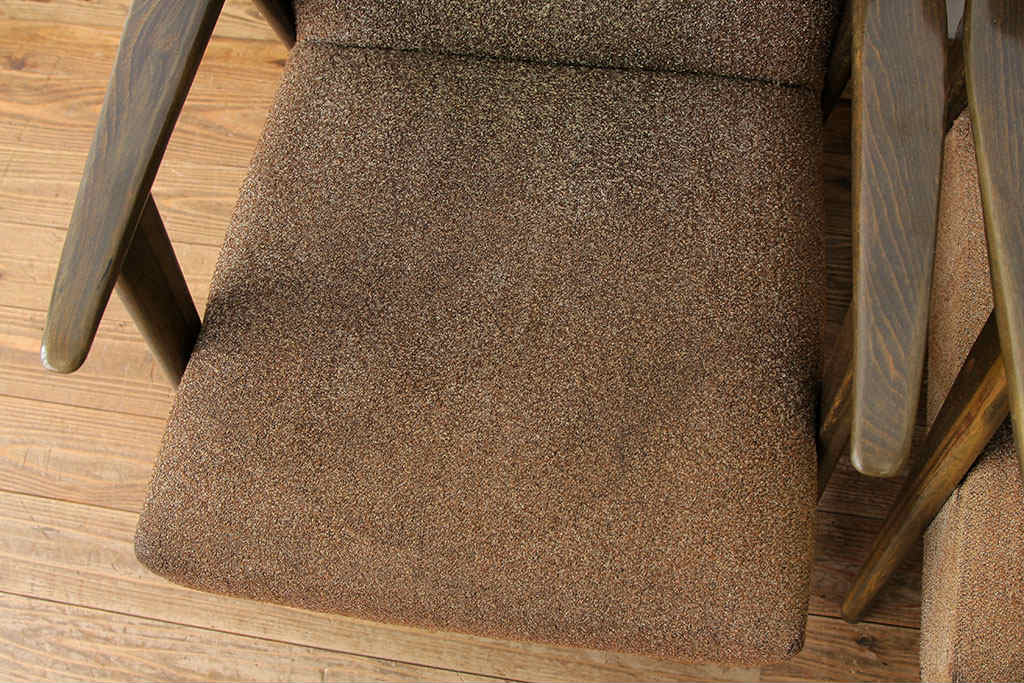 レトロ家具　★1960年代レトロなシングルソファ2脚セット