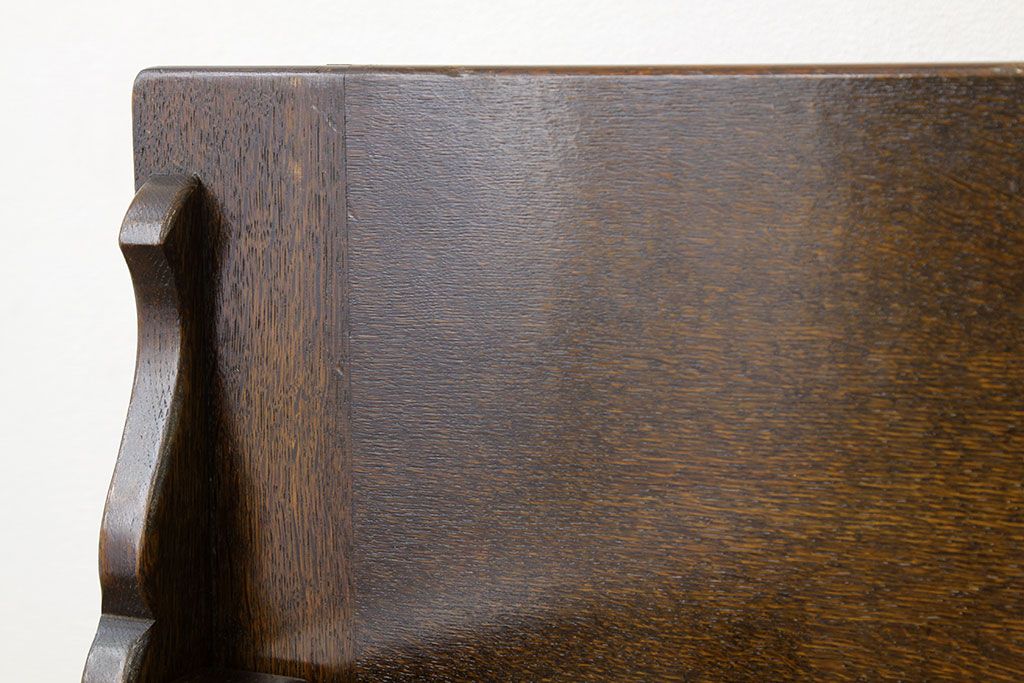 アンティーク家具　イギリスアンティーク　オーク材小振りなテーブルベンチ(作業台、長椅子)(モンクスベンチ)