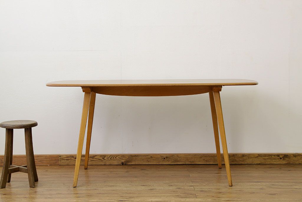 アンティーク家具　イギリス　アーコール(ERCOL)ダイニングテーブル(作業台)