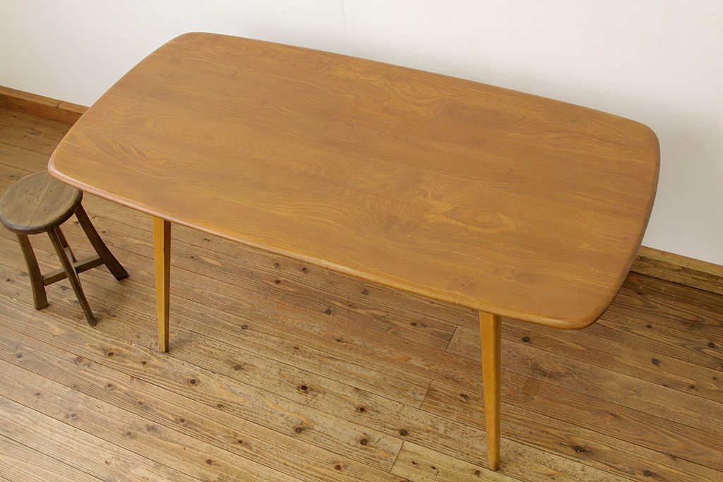 アンティーク家具　イギリス　アーコール(ERCOL)ダイニングテーブル(作業台)