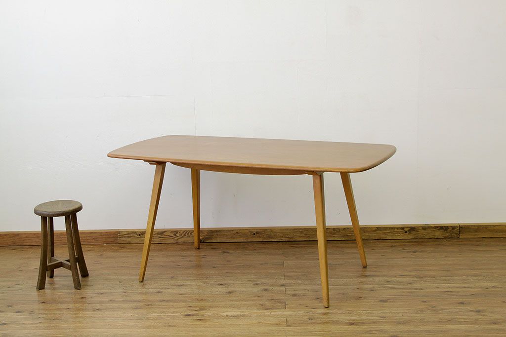 アンティーク家具　イギリス　アーコール(ERCOL)ダイニングテーブル(作業台)