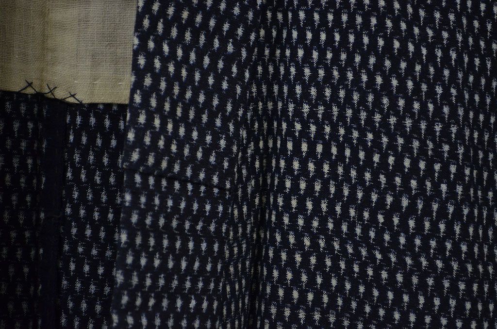 ○古い木綿着物　4点(絣古布材料)