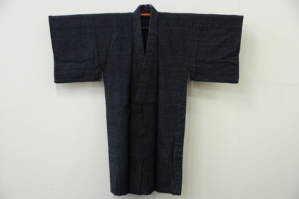 アンティーク雑貨　○古い木綿着物　3点(絣古布材料)