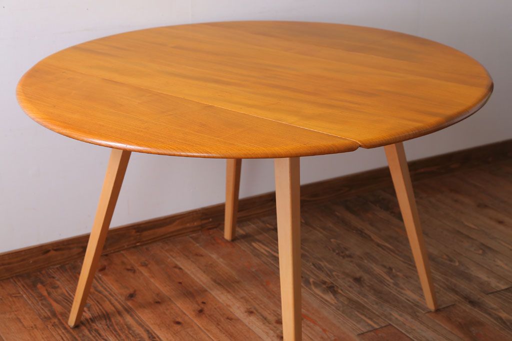 アンティーク家具　イギリスERCOL(アーコール)　ウィンザーシリーズ　ドロップリーフテーブル(バタフライテーブル)(2)