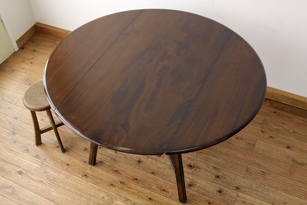 ヴィンテージ家具　イギリスビンテージ　アーコール(ERCOL)ドロップリーフテーブル