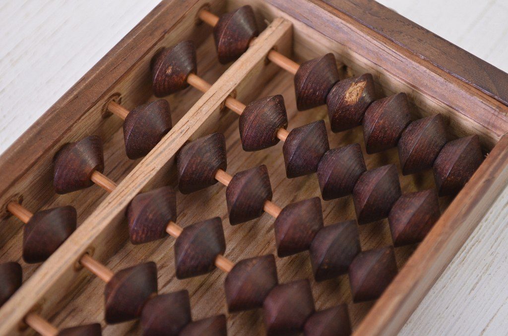 アンティーク雑貨　明治期!出来の良い桑製硯箱・算盤付(帳箱)