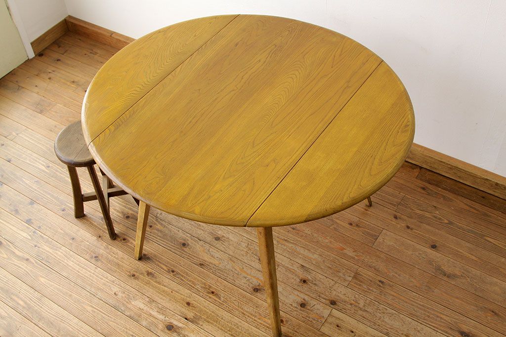 ヴィンテージ家具　イギリスビンテージ　アーコール(ERCOL)ドロップリーフテーブル