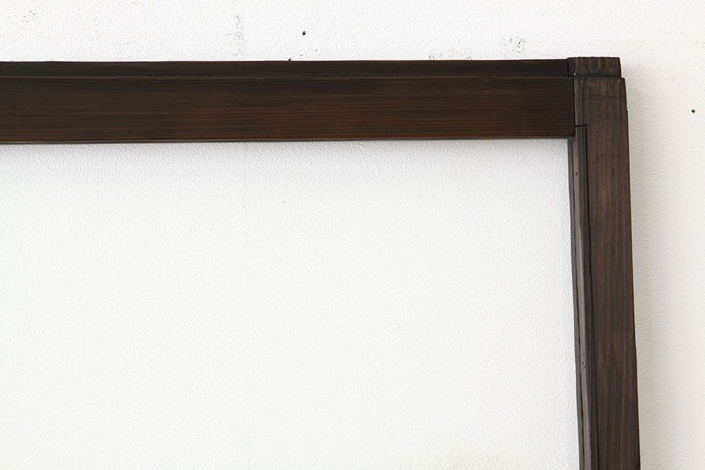 ★アンティーク　巾のせまいシンプルガラス引き戸2枚セット(建具・ガラス戸)