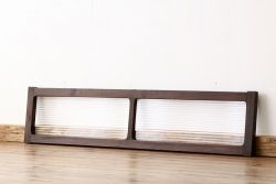 アンティーク　古い木のシンプルなモールガラス明り取り(窓)