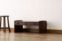 レトロ家具　昭和レトロ　古い木の使い込まれた文机(テーブル)