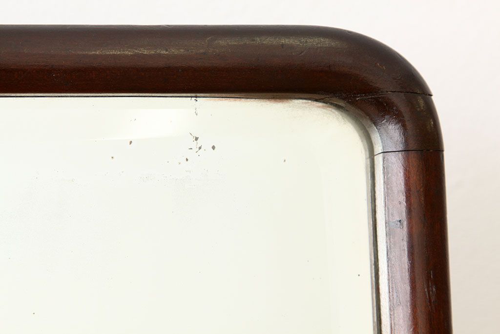 レトロ家具　昭和レトロ　古い木のシンプルな鏡台(姿見・ミラー)