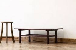アンティーク家具　古い木のシンプルな机(テーブル・作業台)