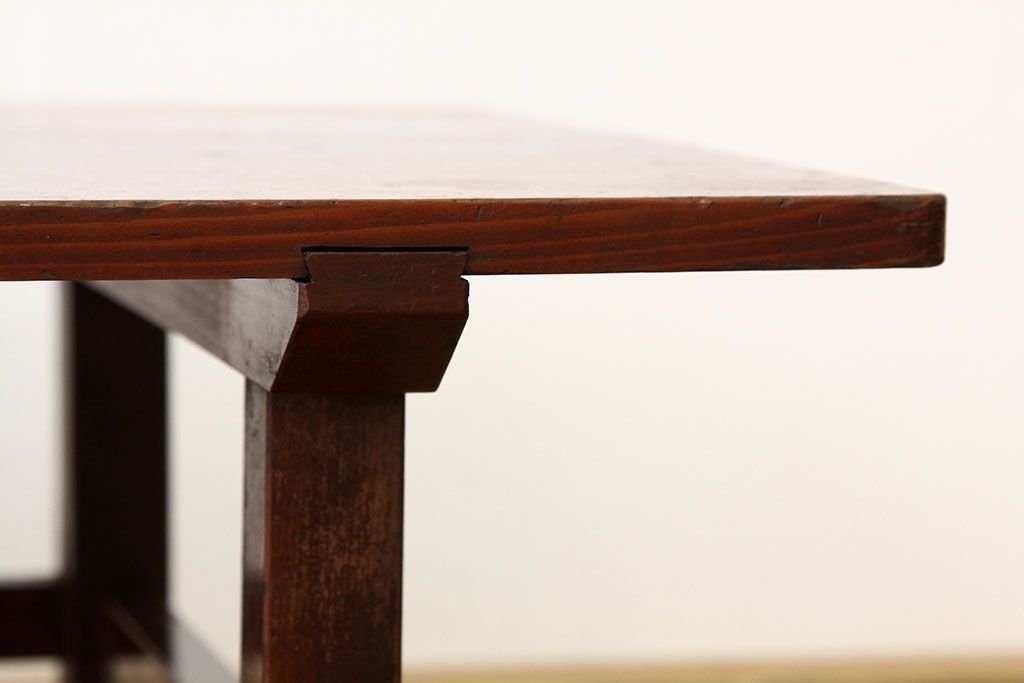 アンティーク家具　古い木のシンプルな机(テーブル・作業台)