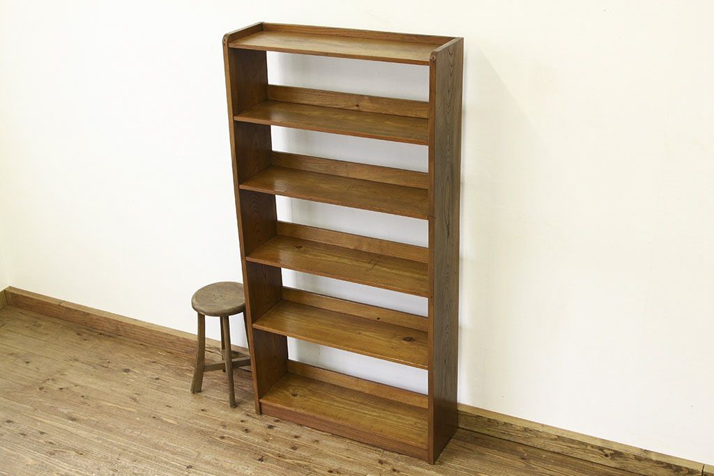 ★美品!!古い木のシンプルな本棚(飾り棚)