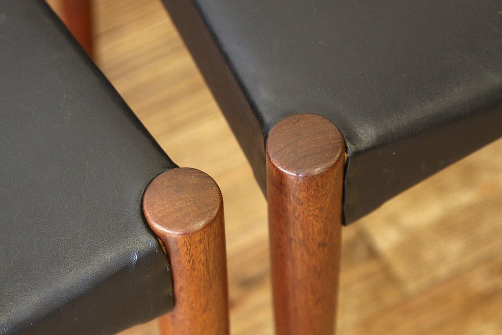 ヴィンテージ家具　北欧ビンテージダイニングチェア2脚セット?1960年代(ミッドセンチュリー・デンマーク)