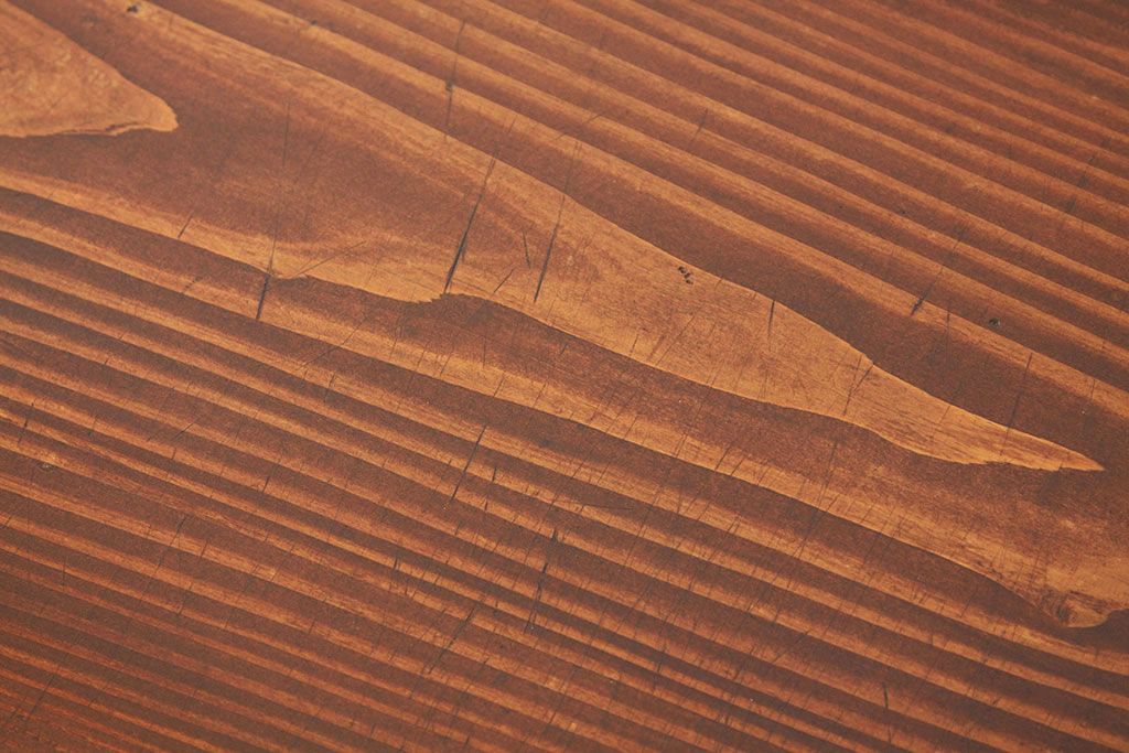 アンティーク家具　アンティーク　天板無垢板の鉄脚テーブル(5)