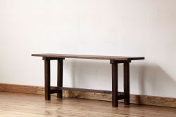 アンティーク家具　アンティーク　古い木の長椅子(長イス)(ベンチ)