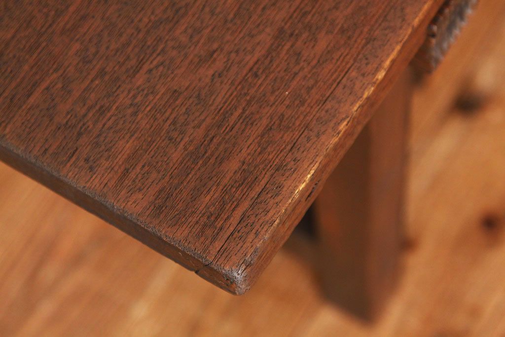 アンティーク家具　アンティーク　古い木の長椅子(長イス)(ベンチ)