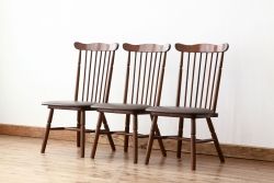 アンティーク家具　☆脚カット有りダイニングチェア3脚セット(いす椅子)