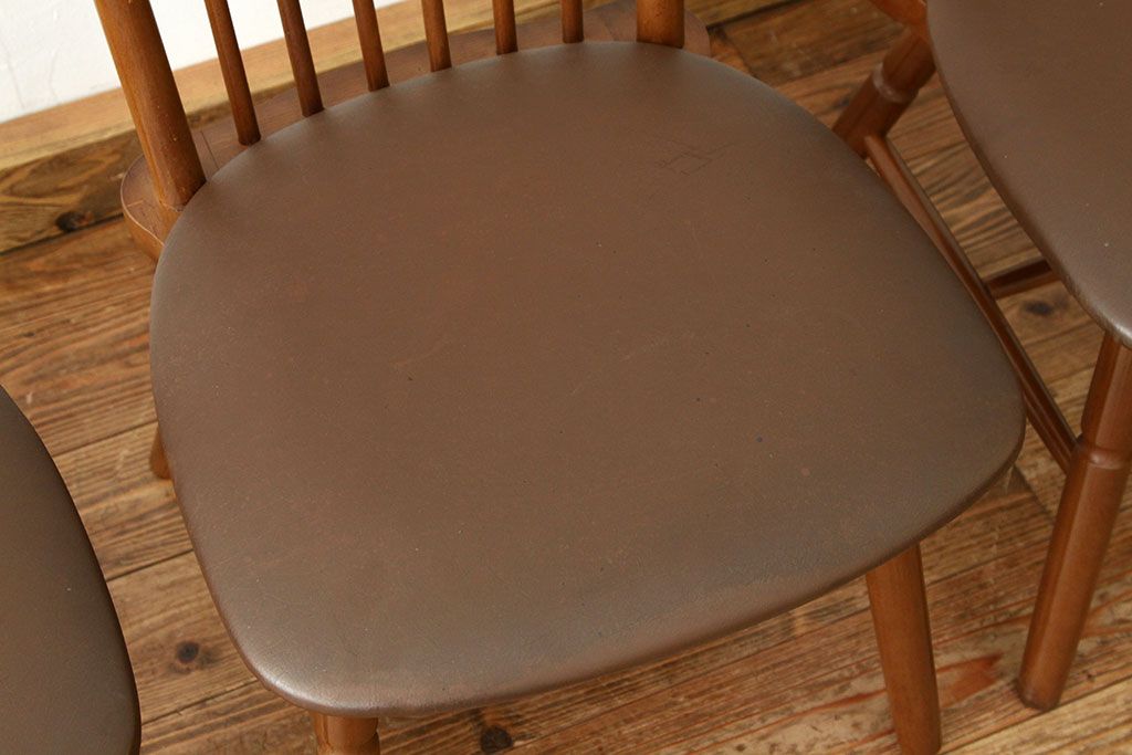 アンティーク家具　☆脚カット有りダイニングチェア3脚セット(いす椅子)