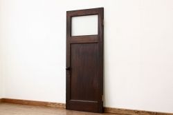 アンティーク　重厚なダイヤガラス入りドア(扉、建具)