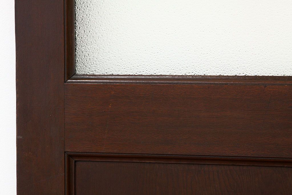 アンティーク　重厚なダイヤガラス入りドア(扉、建具)