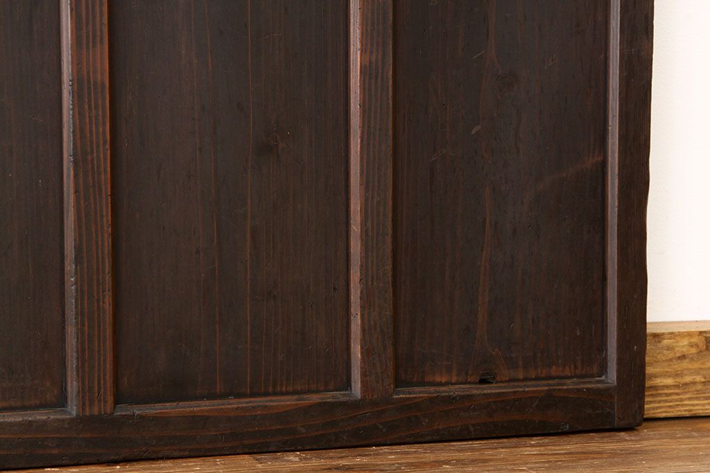 アンティーク　古い木のモールガラス1枚(扉・建具)