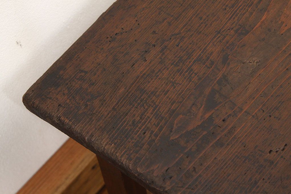 レトロ家具　昭和レトロ　使いこまれた古い木の小さな作業台(テーブル)