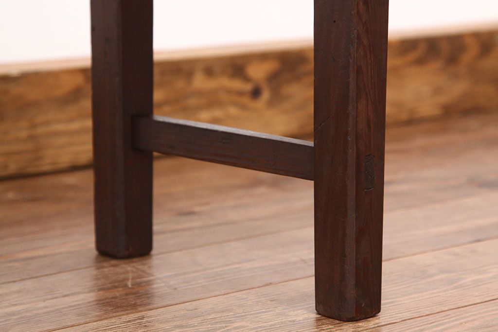 レトロ家具　昭和レトロ　使いこまれた古い木の小さな作業台(テーブル)