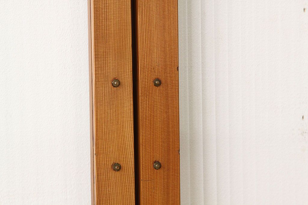 昭和レトロ　シンプルなモールガラス観音扉窓セット?