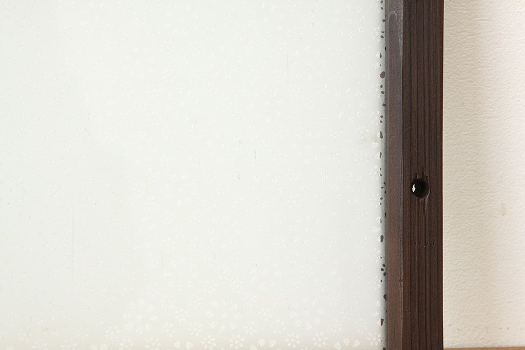 とてもかわいい模様ガラスの小さな窓2枚セット(ガラス戸)