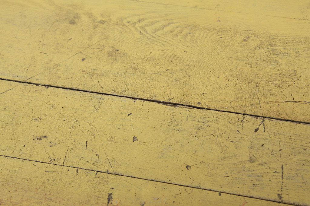 レトロ家具　★昭和レトロ 引き出し付きペイント作業台(テーブル・机)