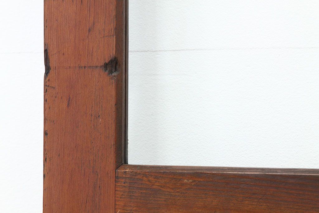 昭和レトロ　古い木の大きなガラス戸2枚セット(引き戸・建具)
