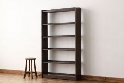レトロ家具　★昭和レトロ　古い木のシックなアンティーク本棚(飾り棚・書棚)