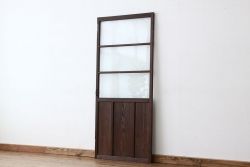 昭和レトロ　古い木のシンプルなドア1枚(扉・建具)