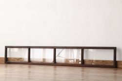 アンティーク　古い木の使い込まれた明り取り1枚(ガラス戸・欄間)