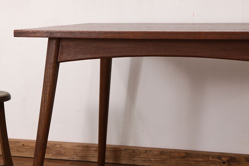 アンティーク家具　1960年無垢材のダイニングテーブル(作業台)ミッドセンチュリー