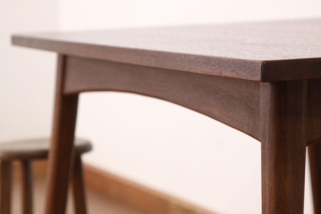 アンティーク家具　1960年無垢材のダイニングテーブル(作業台)ミッドセンチュリー
