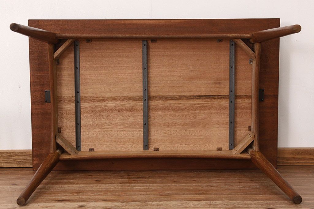 アンティーク家具　1960年無垢材のダイニングテーブル(作業台)ミッドセンチュリー