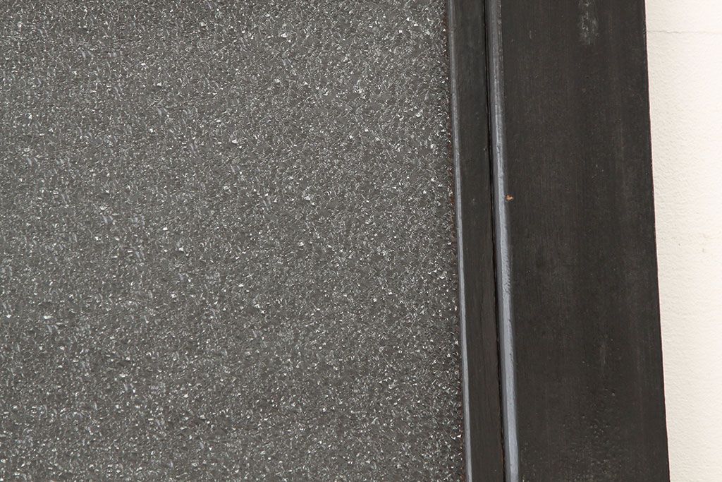 昭和レトロ　大振りなペイントダイヤガラスドア1枚(扉・加工跡有)