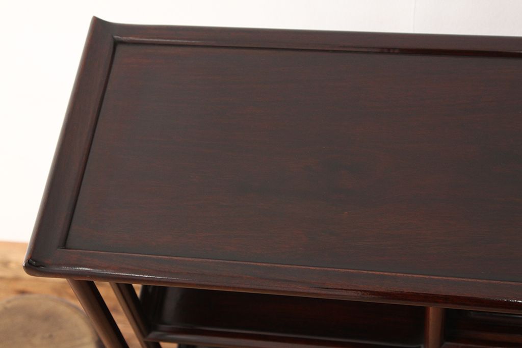アンティーク家具　1960〜70年代　唐木飾り棚(茶棚)
