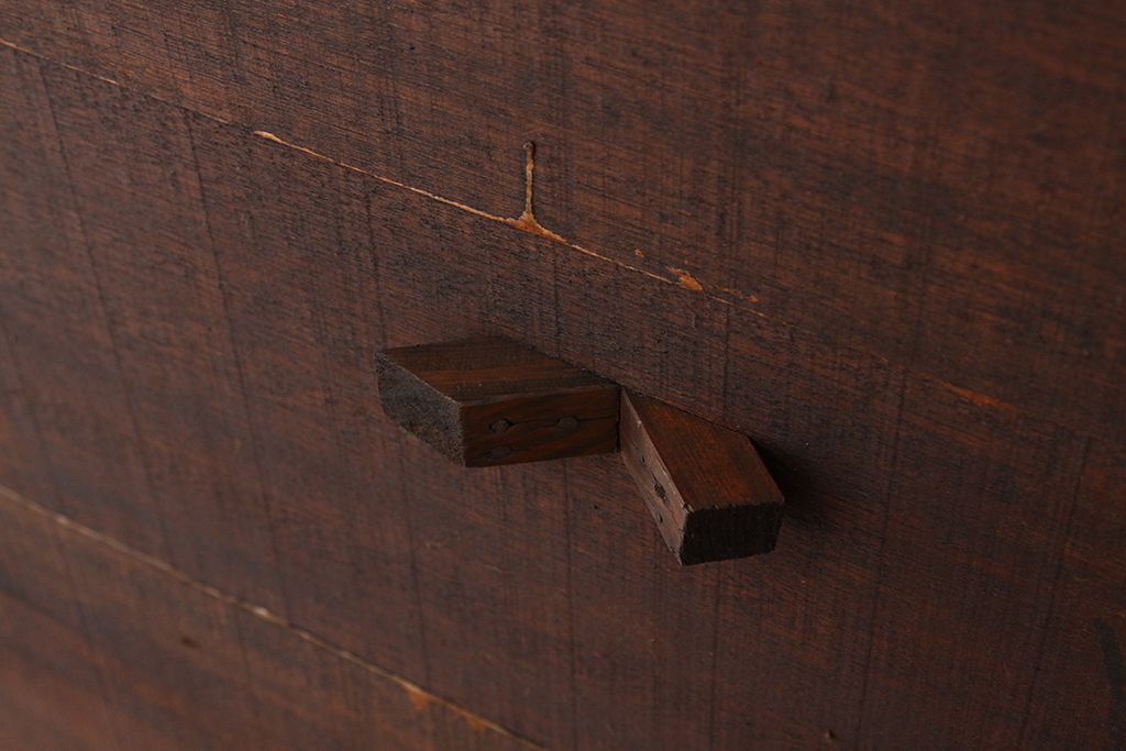 アンティーク家具　アンティーク　欅古材天板のアイアンフレームダイニングテーブル